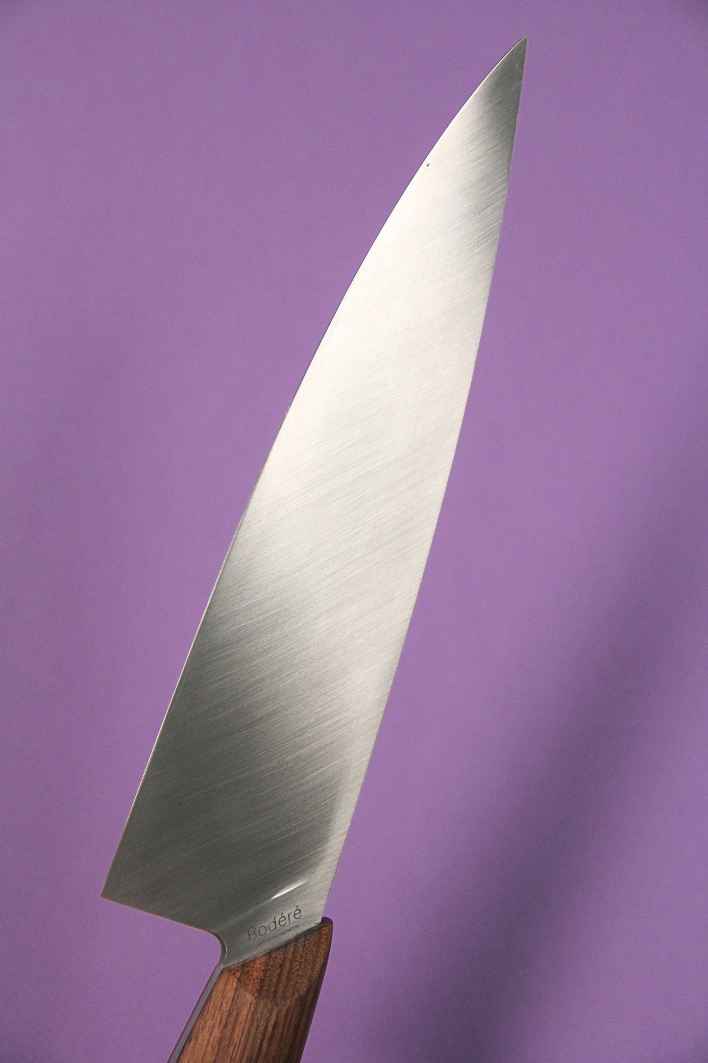 couteau chef manche noyer bois haut gamme zoom lame
