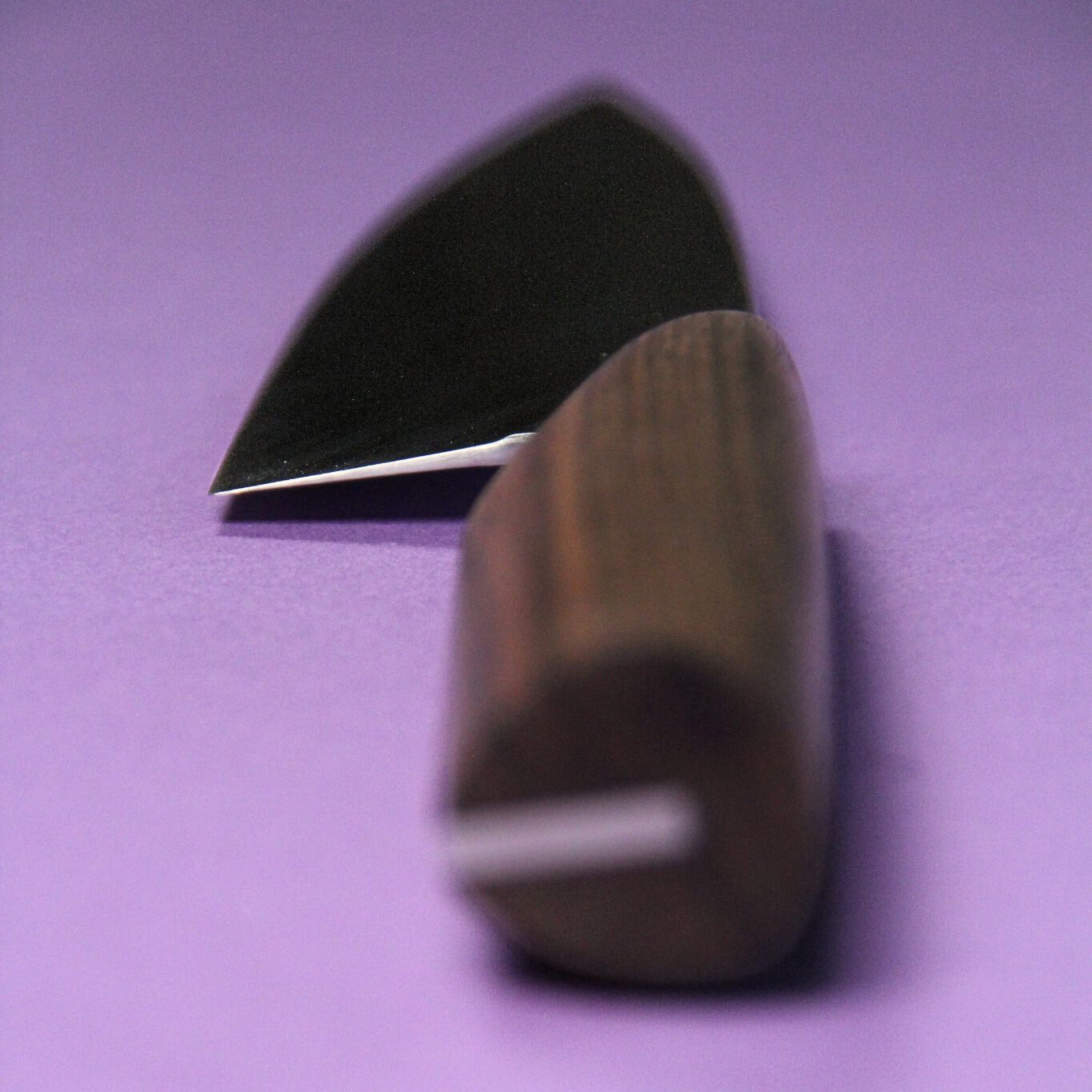 couteau chef manche noyer bois haut gamme zoom talon