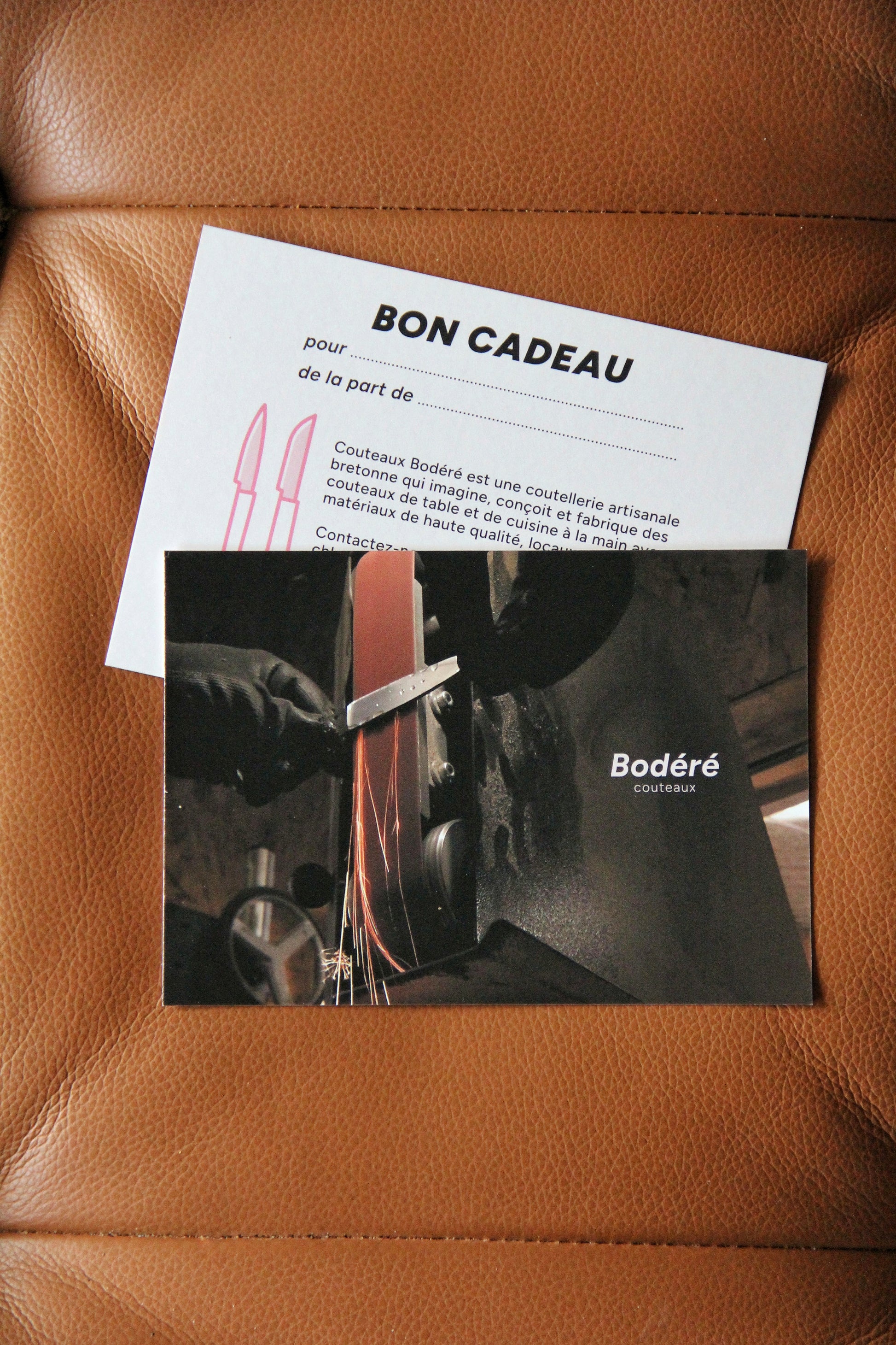 bon cadeau recto verso couteau bretagne