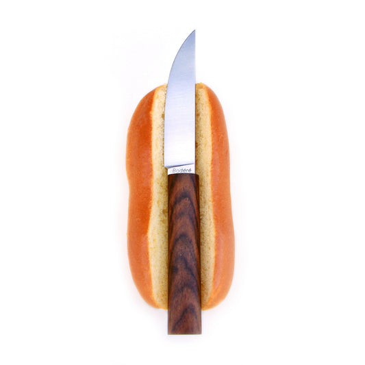 couteau table manche noyer bois